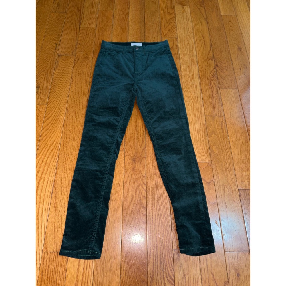 LOFT Womens Forest Green Skinny Corduroy Pants Size 24 00 Petite Stretch